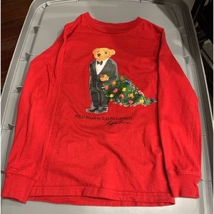 Pristine Boys RL Polo Holiday L/S Shirt-sz 7